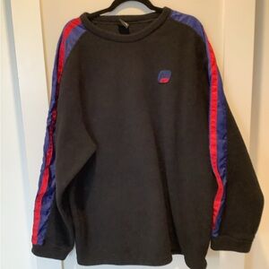 Nike vintage Black Crewneck Sweater with Red and Blue Accents